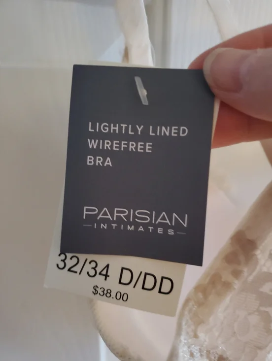 PARISIAN-INTIMATES-32/34 D/DD LIGHTLY LINED WIREFREE BRA In Candy Coconut - Picture 4 of 7